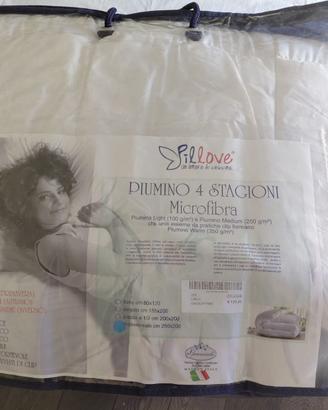 Piumone matrimoniale 4 stagioni in microfibra