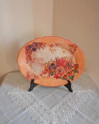 Piatto autunnale Società ceramica italiana Laveno