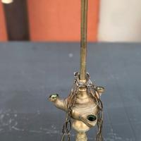 Antica lanterna in ottone con accessori
