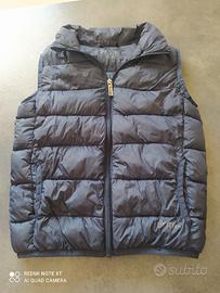 piumino smanicato blu scuro taglia 8-10 anni 