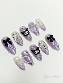 Press on fatte a mano Kuromi