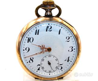Magnifico orologio argento oro inizio 1900