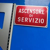 targa vintage ascensore 