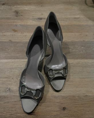 Gucci Crystal Horsebit D'Orsay Peep-Toe Pumps