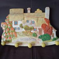 Attaccapanni decorativo rustico,Casetta in rilievo