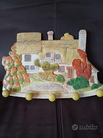 Attaccapanni decorativo rustico,Casetta in rilievo