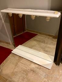 Specchio per bagno con luci e mensola