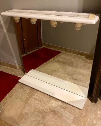 Specchio per bagno con luci e mensola
