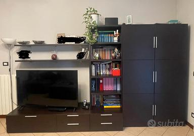 Parete attrezzata rovere moro