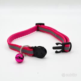 Collare gatto antisoffocamento riflettente fucsia