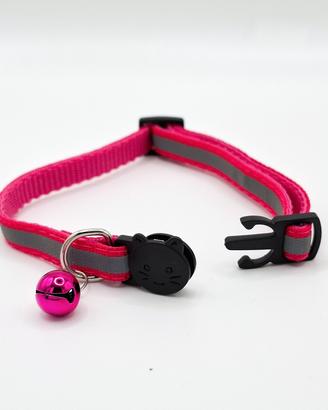 Collare gatto antisoffocamento riflettente fucsia
