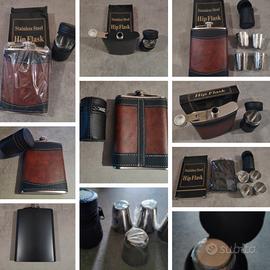 Set Fiaschette/Borraccine con bicchierini in 