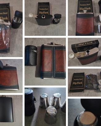 Set Fiaschette/Borraccine con bicchierini in 