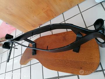 Morsa per prosciutto in legno e acciaio 