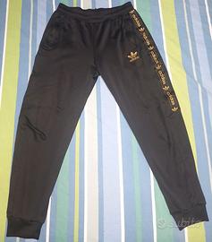 Pantaloni Tuta Adidas Neri e Oro - Taglia 13-14 An