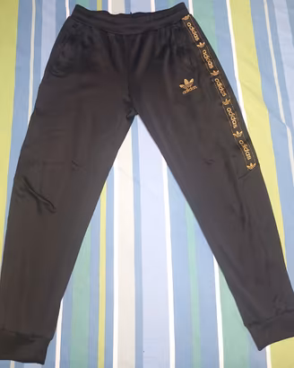 Pantaloni Tuta Adidas Neri e Oro - Taglia 13-14 An