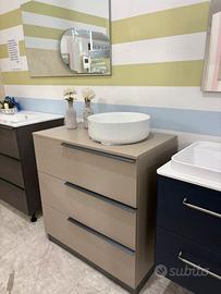 MOBILE BAGNO A TERRA 80CM LAVABO IN APPOGGIO