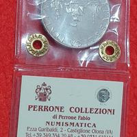 Moneta in argento 500 lire Caravelle in FDC