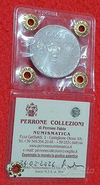 Moneta in argento 500 lire Caravelle in FDC