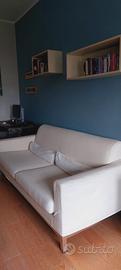 Divano design 3 posti, tessuto sfoderabile 