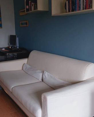 Divano design 3 posti, tessuto sfoderabile 