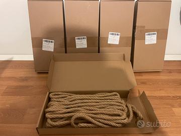 lotto di 5 corde in juta naturale NUOVE