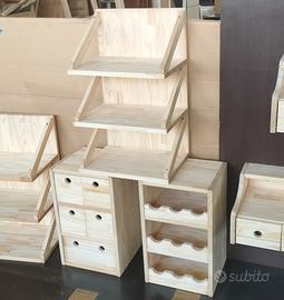 accessori complemento cucina in muratura in legno 