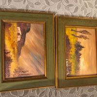 Coppia dipinti ad olio Celestino Manini