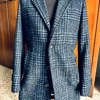 Il Paltò, cappotto uomo  in lana, Tg. M, check blu