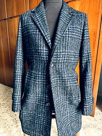 Il Paltò, cappotto uomo  in lana, Tg. M, check blu