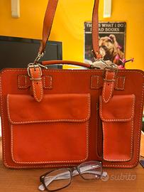 Borsa in pelle arancione ( artigiani veneti )