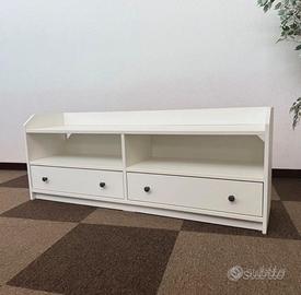 NUOVO MOBILE TV HAUGA IKEA BIANCO CON CASSETTI