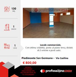 Locale fronte strada con 2 vetrine