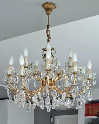 Lampadario gocce anni 50 