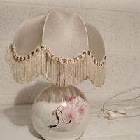 Lampada vintage con paralume con frange