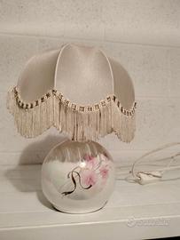 Lampada vintage con paralume con frange