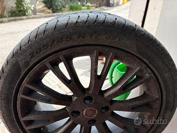 4 gomme con cerchi per Fiat Punto 205/45 R17