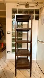Scaffale in legno scuro 5 ripiani