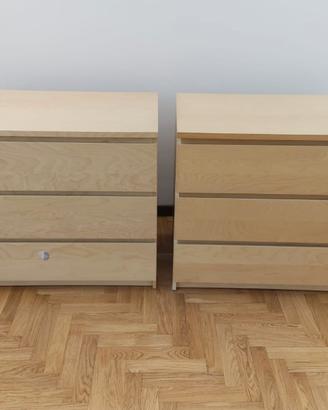 CASSETTIERA MALM TRE CASSETTI