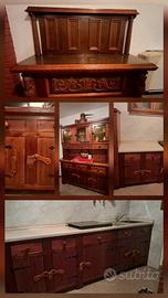 Cucina NUOVA in legno massello con soggiorno