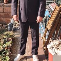 Abito completo uomo grigio gessato