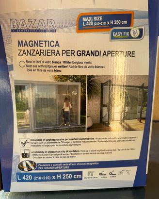 Zanzariera magnetica bianca L 420 x H 250 cm