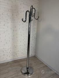 Attaccapanni anni ’70 in acciaio cromato lucido