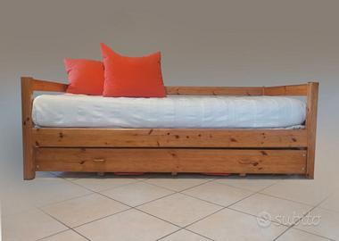 Divano Letto FLEXA Pino Massello + 2 Letto modulab