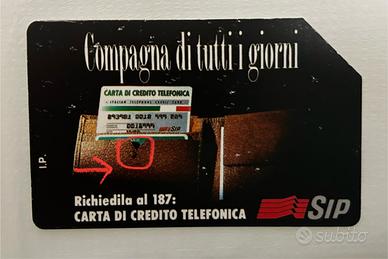 Scheda telefonica rara, 221a, portafoglio bottone