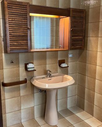 Specchiera bagno con mobile e luce incorporata
