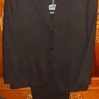 ABITO NERO CON GILET SARTORIALE LANA 100% Tg 54