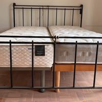 Letto in ferro battuto con reti e materassi