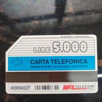 Carta telefonica rara