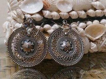 Orecchini Etnici Argento 925